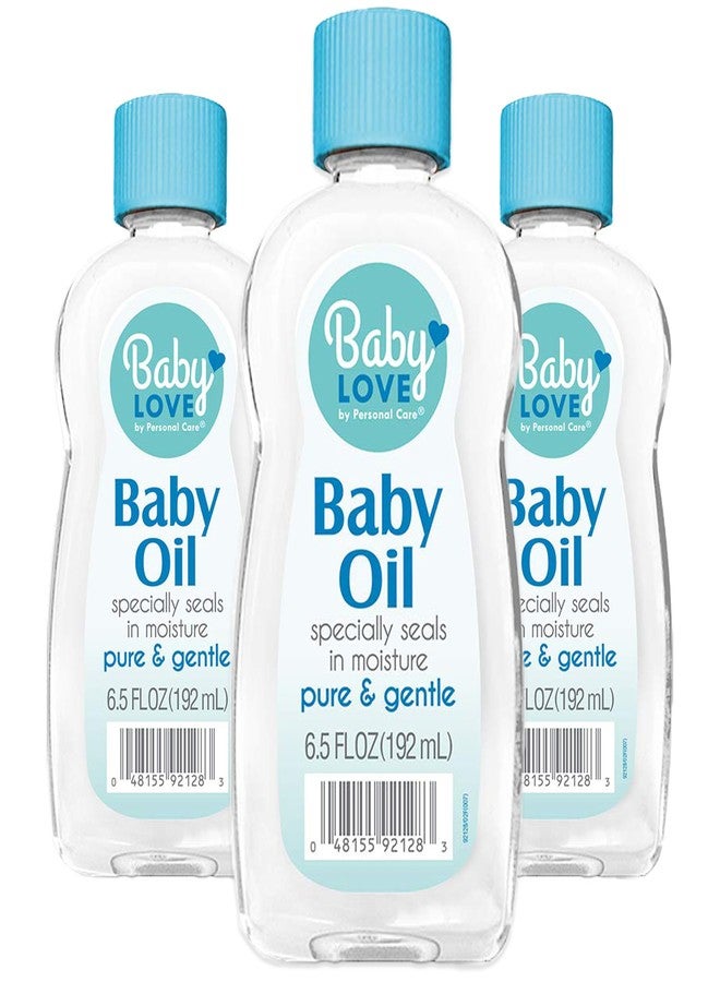 personal care Baby Love Baby Oil, Pure Mineral Oil to Prevent Moisture Loss, 6.5 fl oz - Image 1